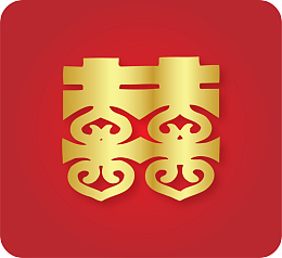 婚礼金色喜字墙贴