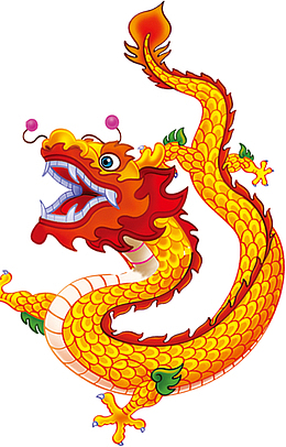 精美金色的龙免抠素材
