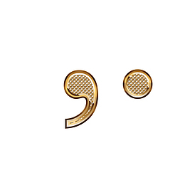 金色边框逗号句号