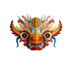 二月二龙抬头卡通装饰中国龙海报