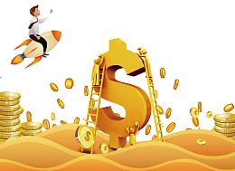 创意飞行的金币免抠图