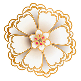 白色唯美装饰花卉设计图