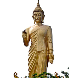 金色庄重装饰佛诞节设计佛像
