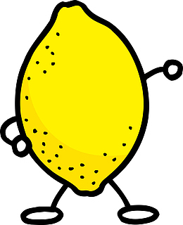 金色柠檬水果矢量图