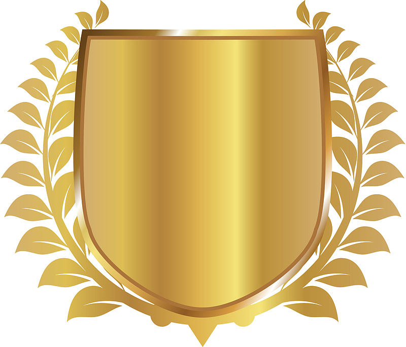 金色植物徽章