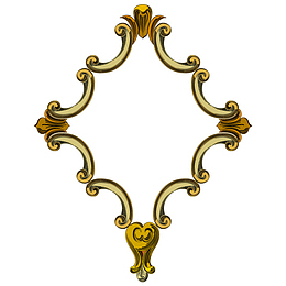 金色锥形高端花纹