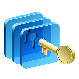 卡通开锁的钥匙设计