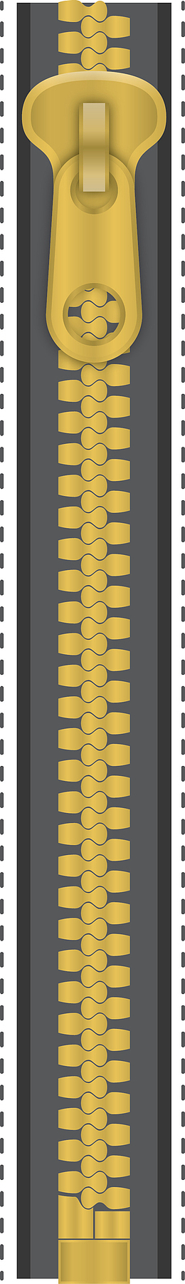 服装拉链矢量图