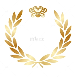 金色对称树叶精美图案