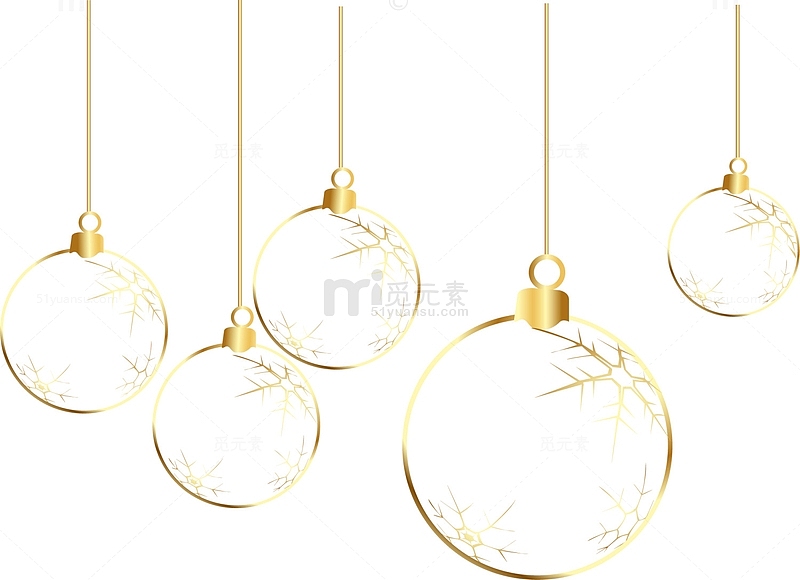 圣诞节金色吊环装饰