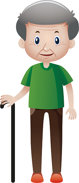 矢量图老男人近照