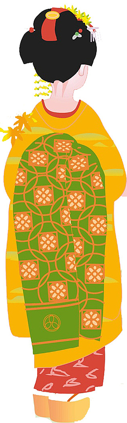 卡通 背影 插图