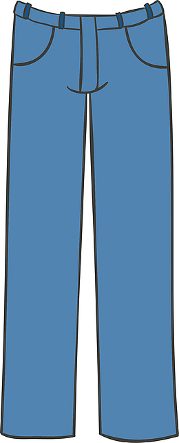 蓝色裤子矢量素材图