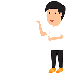 卡通矢量白色衣服人物图片