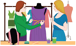 衣服店测量衣服PNG下载