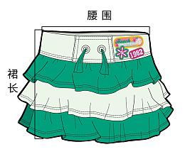 绿色裙子尺寸图