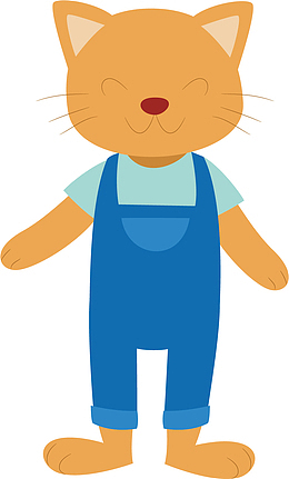 矢量图穿衣服的小猫
