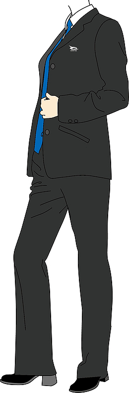 黑色西服套装图