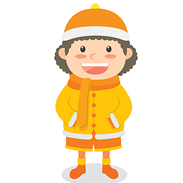 穿黄衣服的小孩