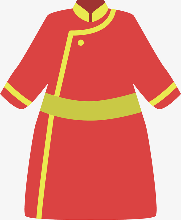 红色衣服矢量卡通符号