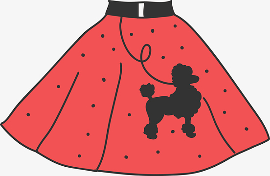 卡通红色短裙矢量图