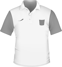 白色翻领衣服素材图