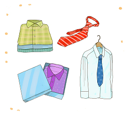 男士衣物手绘衣物