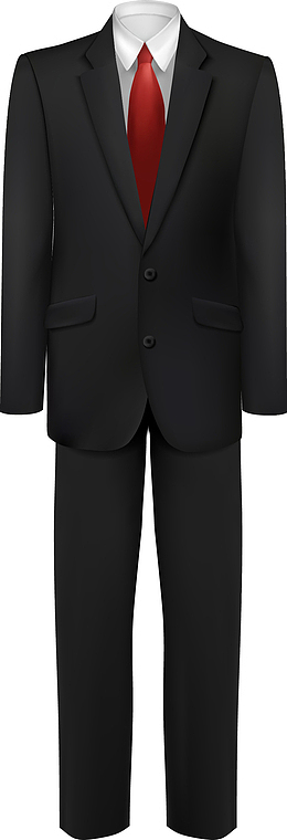 卡通矢量西服服装图