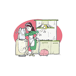 洗衣服的保洁