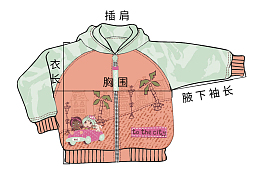 手绘外套尺寸图