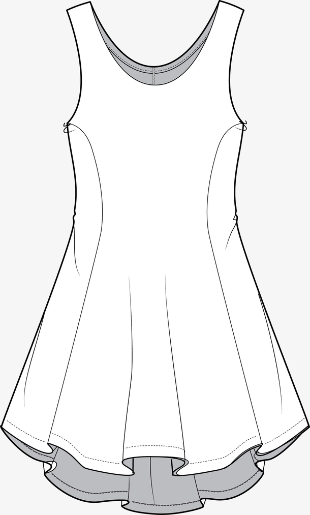 手绘女装背心图