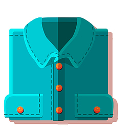 卡通叠好的衣服设计