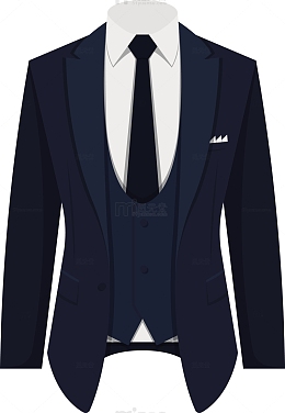西装服饰矢量素材图