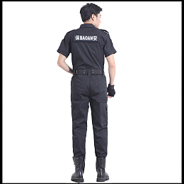短袖保安服背面展示