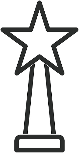 黑色简约星星奖杯