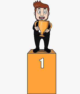 拿奖杯的第一名