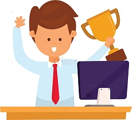 优秀员工颁发奖杯