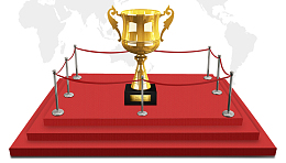 领奖台子上的奖杯免抠