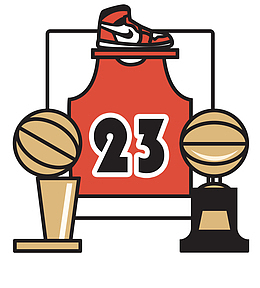 NBA篮球可爱图标插图