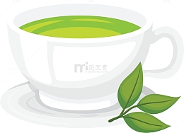 夏季绿色茶叶茶杯