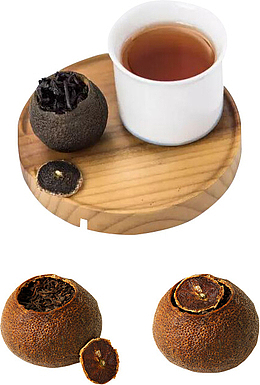 木质底盘陈皮普洱茶