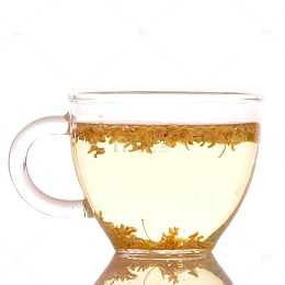 玻璃茶杯桂花花茶