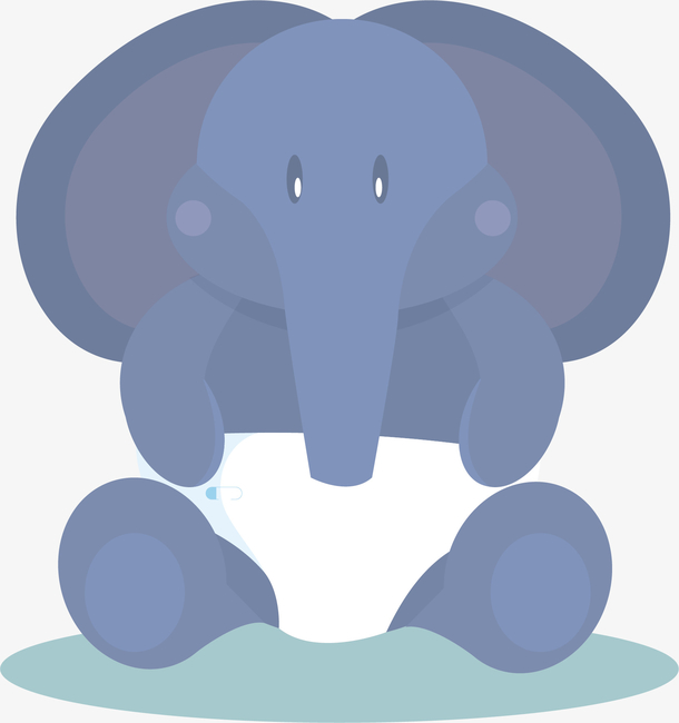 大象宝宝矢量图