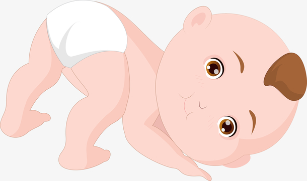 翘着屁股的小孩子