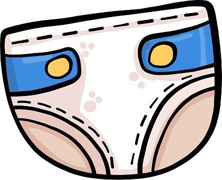 卡通清新白色尿不湿