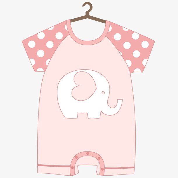 卡通手绘婴儿服