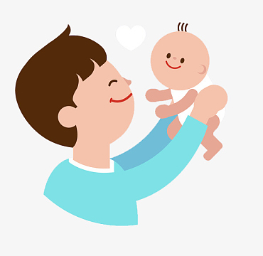 简约可爱图标插图父亲节新手奶爸