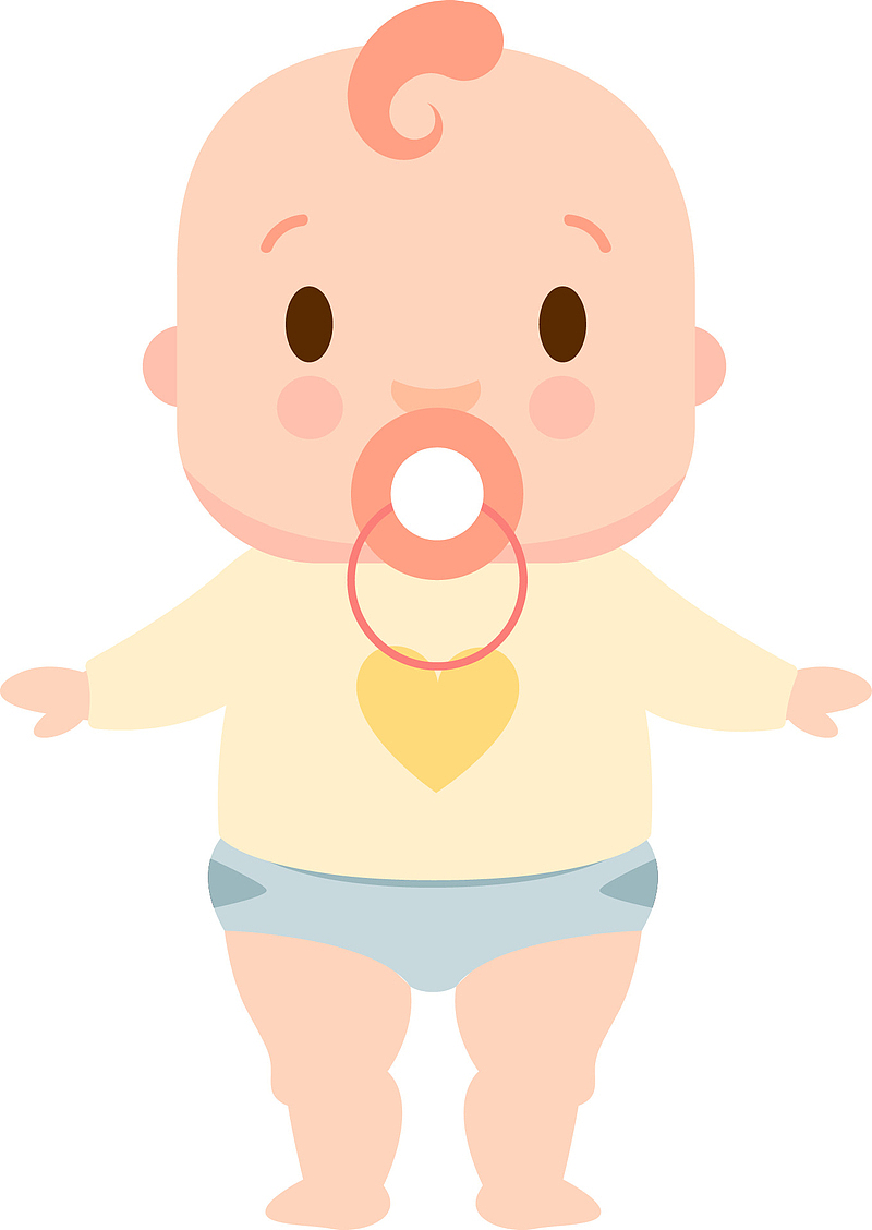 吸着奶嘴的孩子