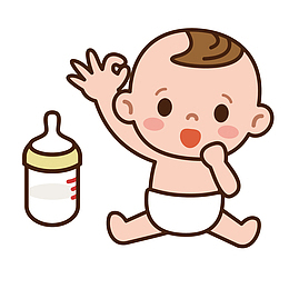矢量吃奶的婴幼儿