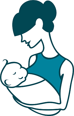 矢量图喂母乳的母亲